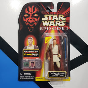 Kenner Star Wars Episode I CommTech Obi-Wan Kenobi Naboo Red Card Action Figure