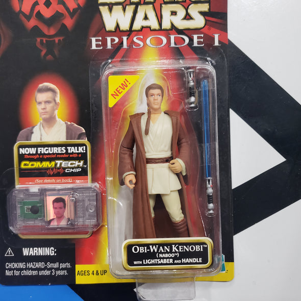 Kenner Star Wars Episode I CommTech Obi-Wan Kenobi Naboo Red Card Action Figure