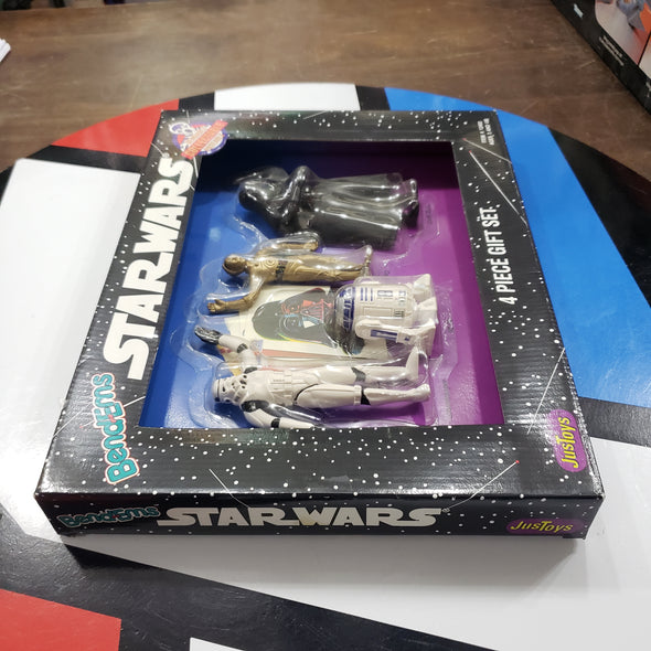 Star Wars Bend Ems Gift Pack of 4 Bendable Action Figures Darth Vader Stormtrooper C-3PO R2-D2 JusToys