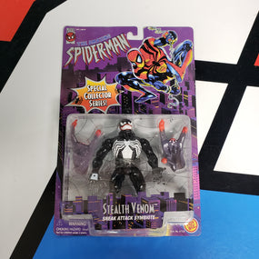 ToyBiz Marvel Comics Amazing Spider-Man Stealth Venom Black Suit Special Collector Series Action Figure
