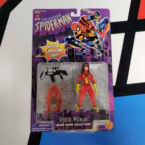 ToyBiz Marvel Comics Amazing Spider-Man Spider-Woman Black Widow Assault Gear Special Collector Series Action Figure