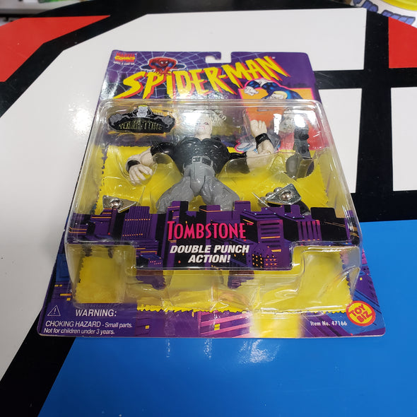 ToyBiz Marvel Comics Spider-Man Animated Series Tombstone + Bonus Collector Pin Action Figure