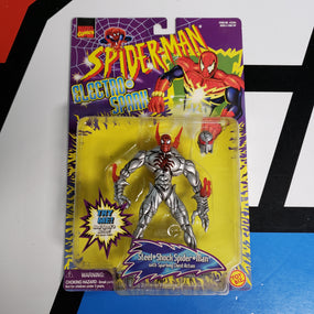 ToyBiz Marvel Comics Spider-Man Electro Spark Steel Shock Spider-Man Action Figure