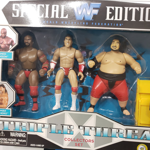 WWF Jakks Special Edition Triple Threat Ahmed Johnson Wildman Marc Mero Yokozuna