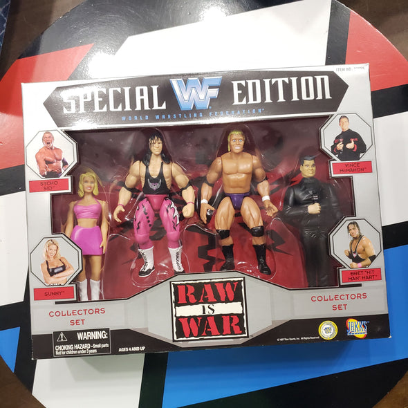 WWF Jakks Special Edition Raw Sycho Sunny McMahon Bret Hart