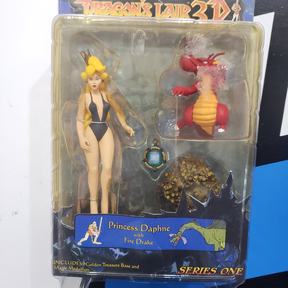 Dragons Lair 3D Princess Daphne with Fire Drake Series 1 Dragonstone Action Figure