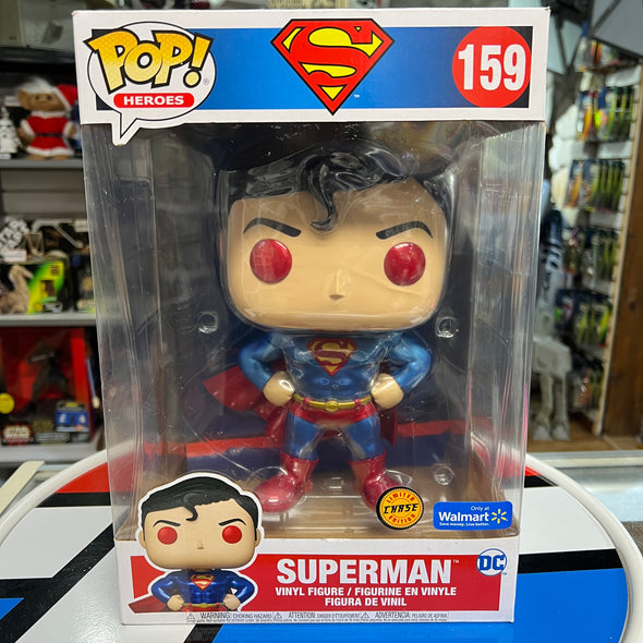 Funko Pop Heroes 159 Jumbo Superman Limited Edition Chase R – Farpoint Toys