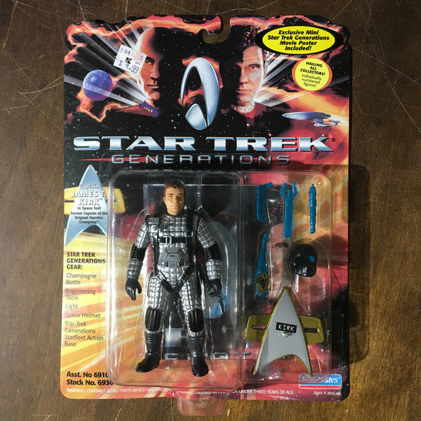 Star Trek Generations Captain James T. Kirk in Flying Space Suit Playmates Action Figure