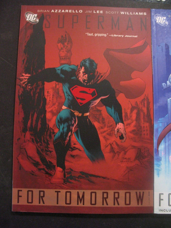 Lot of 2 DC Comics Superman: For Tomorrow Volume 1 & 2 Graphic Novel Trade Paperback